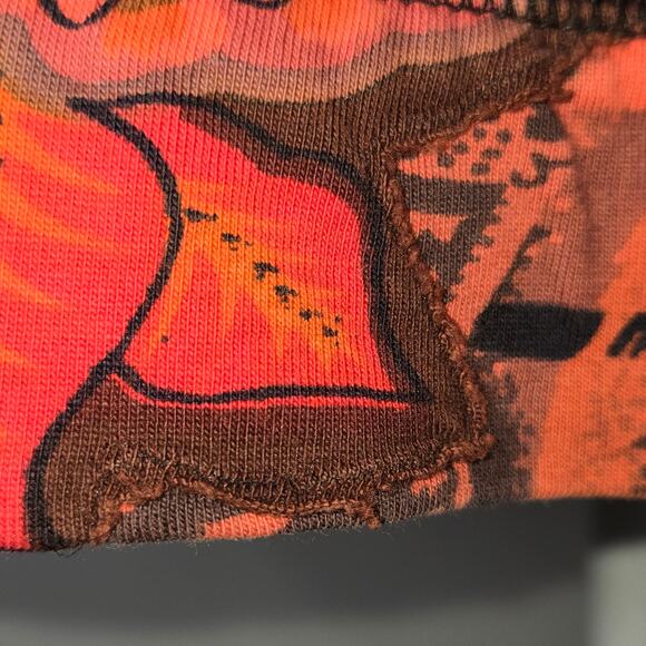 Chico's full zip Cotton sweatshirt beaded floral stretchy jacket XL 16 red brown - Picture 8 of 17